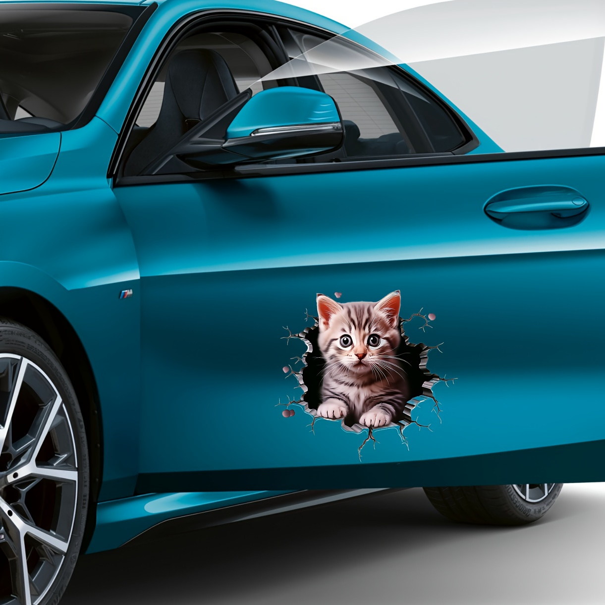 Laptop Accessories All - Stiker mobil pola kucing polivinil klorida,