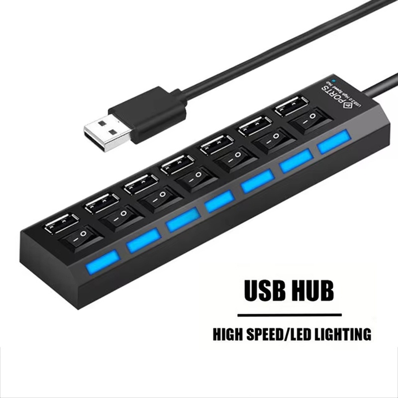 Laptop Office Accessories - Pemisah Hub USB 2.0 7 Port