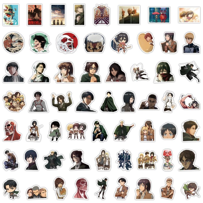 Laptop Accessories All - 60 Buah Stiker Anime Attack On