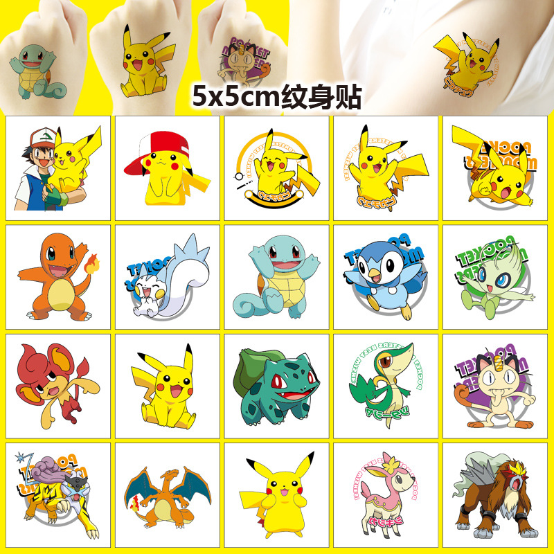 Laptop Accessories All - 5*5Cm 20 Buah Stiker Tato Pokemon