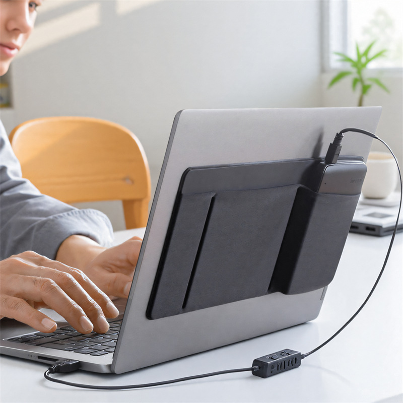 Laptop Accessories Pouch - Kantong Penyimpanan Mouse Perekat Sendiri, Tas