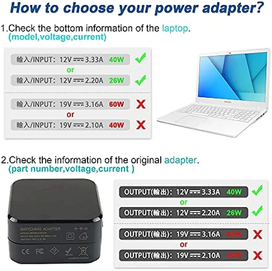 Pengisi daya adaptor Laptop 12 - Laptop Accessories Shop ulasan dan harga