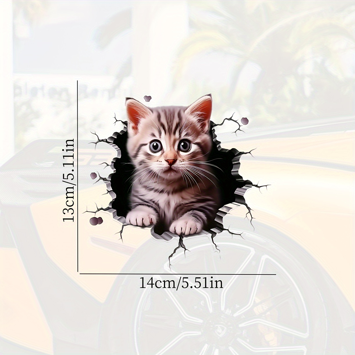 Stiker mobil pola kucing poliv - Laptop Accessories All ulasan dan harga