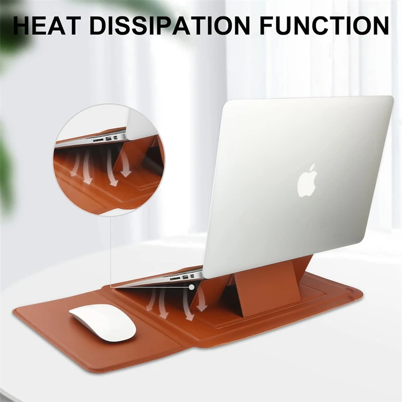 Tas Casing Lengan Laptop Kulit - Laptop Accessories Pouch ulasan dan harga