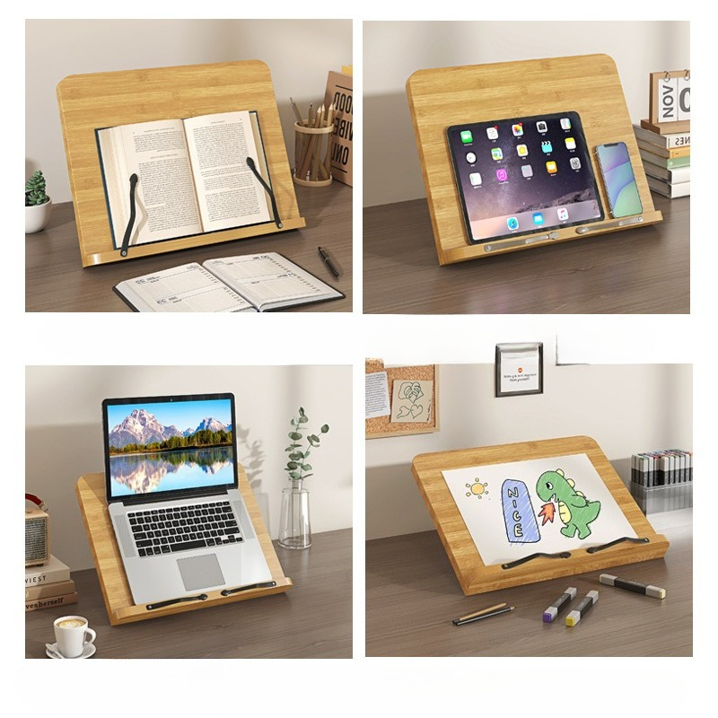 Penyangga Buku Kayu, Penyangga - Laptop Office Accessories ulasan dan harga
