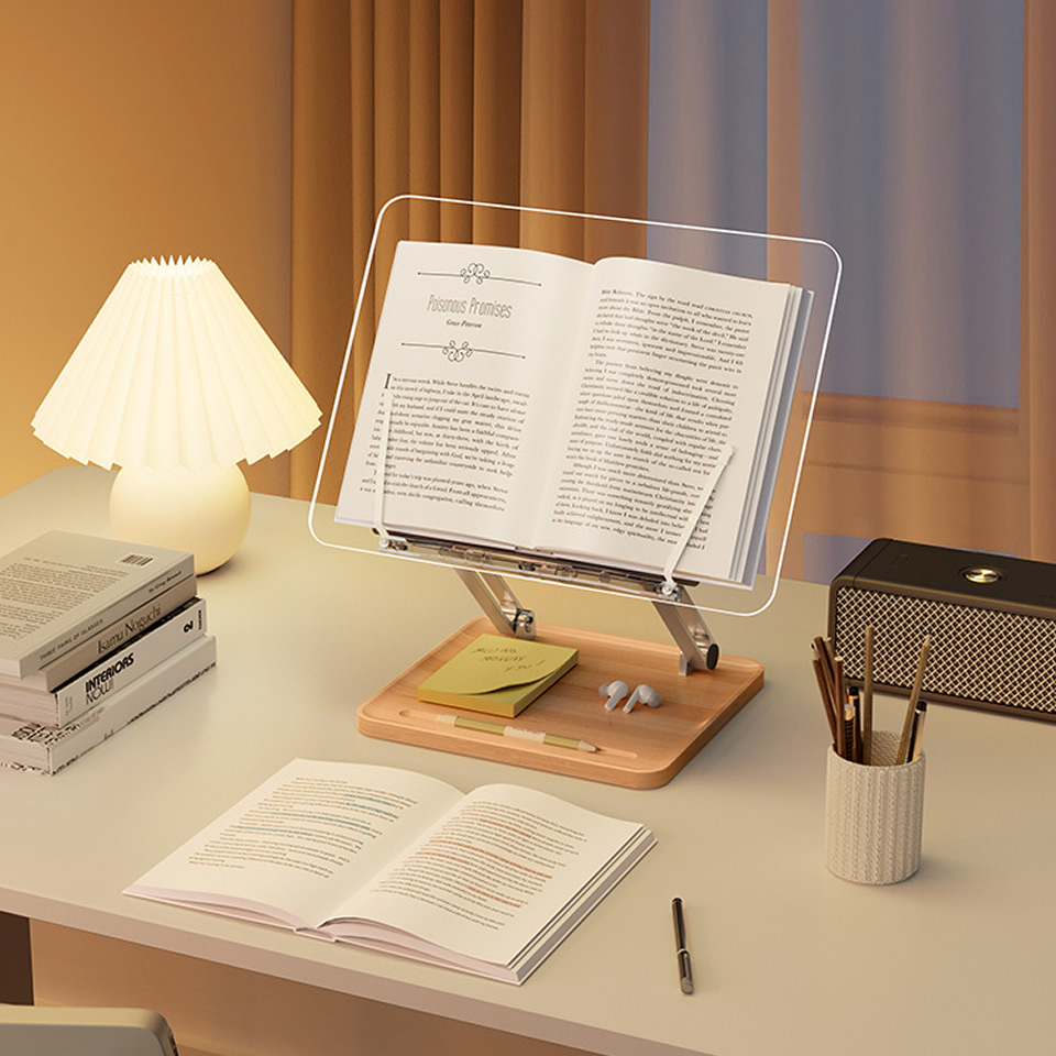 Stand Baca Kayu dengan Lampu A - Laptop Office Accessories ulasan dan harga