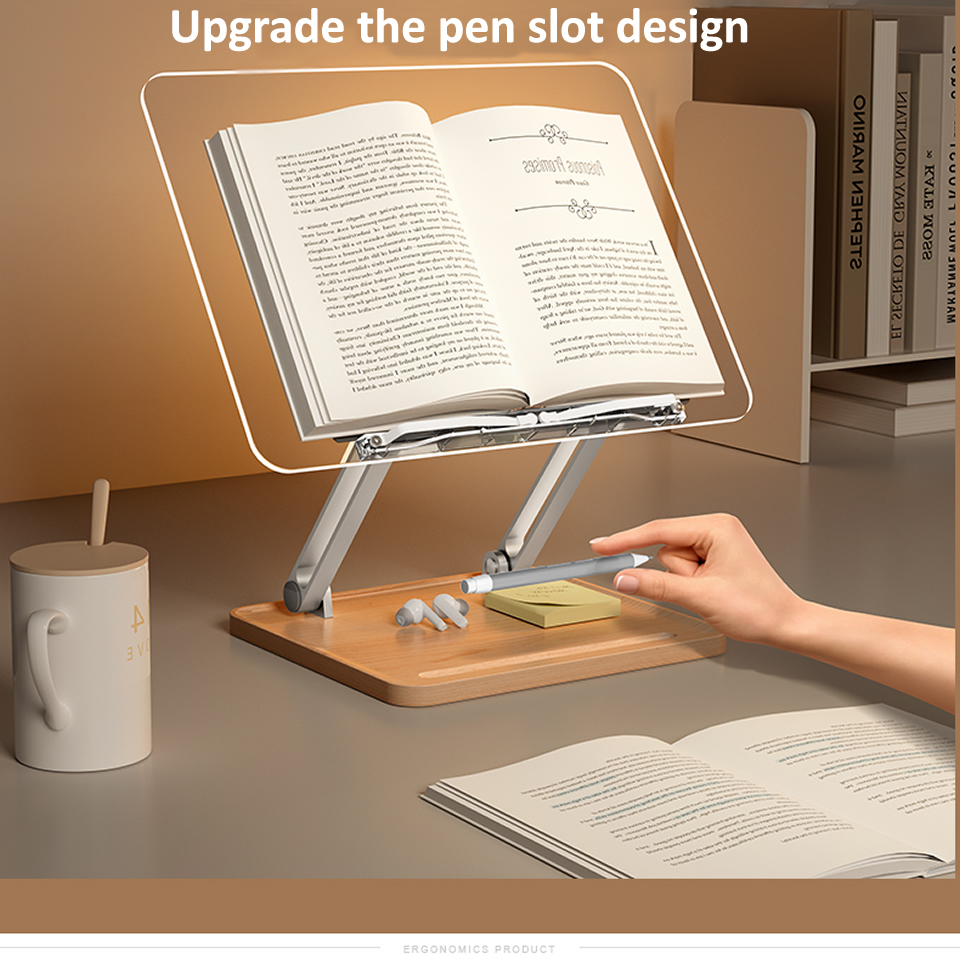 Stand Baca Kayu dengan Lampu A - Laptop Office Accessories ulasan dan harga