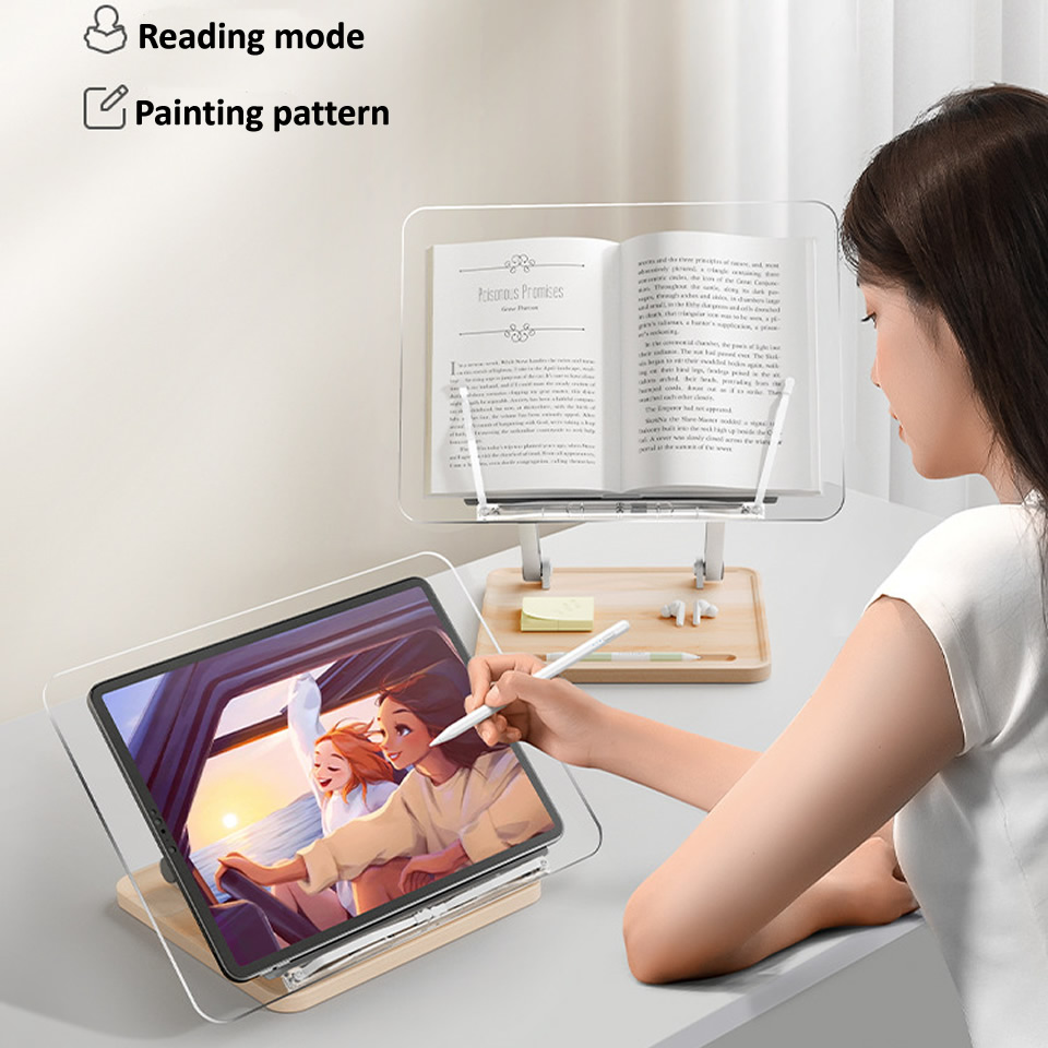 Stand Baca Kayu dengan Lampu A - Laptop Office Accessories ulasan dan harga