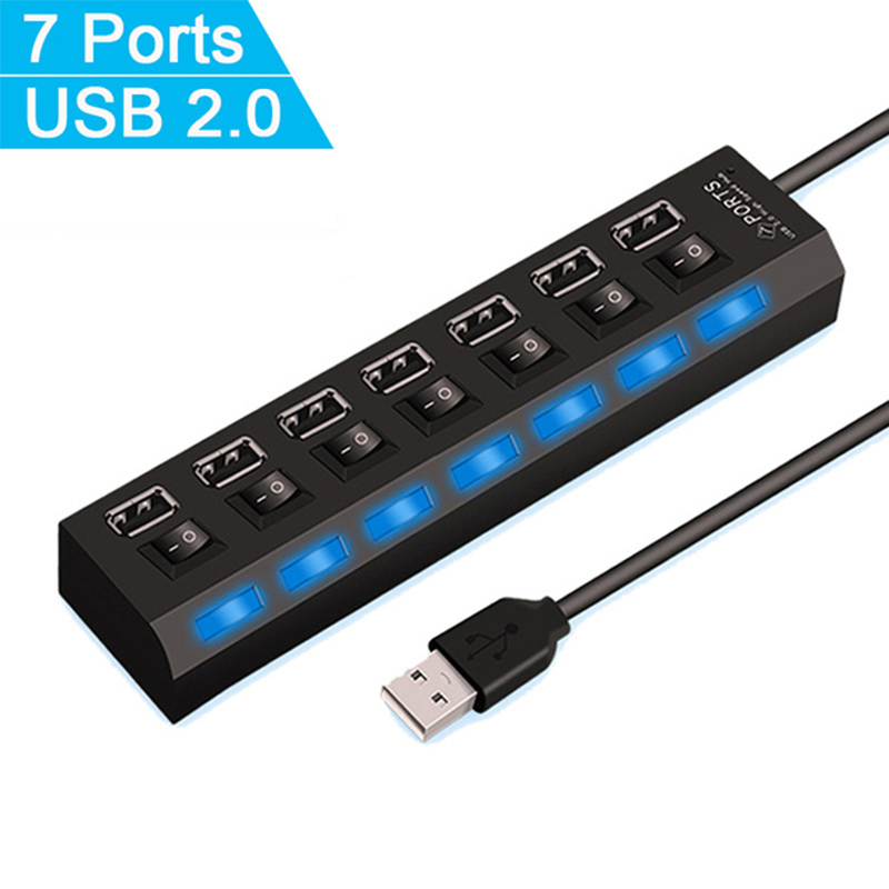 Pemisah Hub USB 2.0 7 Port unt - Laptop Accessories All ulasan dan harga