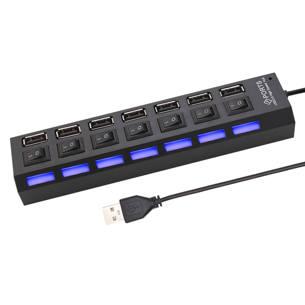 Pemisah Hub USB 2.0 7 Port unt - Laptop Accessories All ulasan dan harga