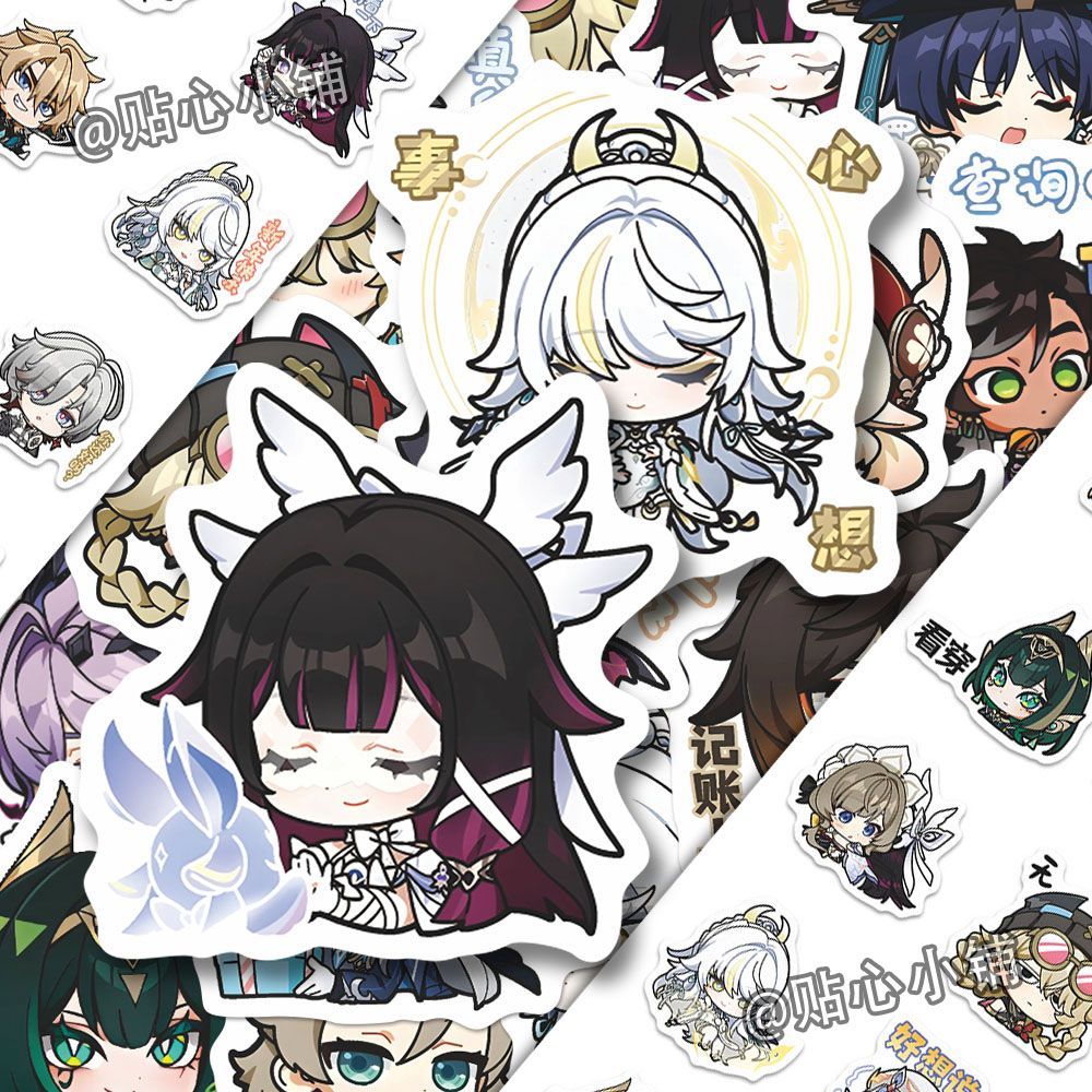 64 Buah Stiker Anime Genshin I - Laptop Accessories All ulasan dan harga
