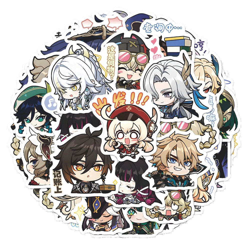 64 Buah Stiker Anime Genshin I - Laptop Accessories All ulasan dan harga